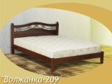 Кровать из массива березы с кованными элементами с