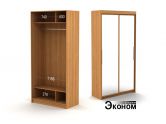 Двухдверный шкаф с зеркалом 1188/600в эконом