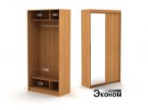 Двухдверный шкаф ДСП + зеркало 1188/450в эконом
