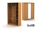 Трехдверный шкаф ДСП + зеркало 1504/600в эконом