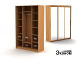 Трехдверный шкаф с зеркалом 1604/450д эконом