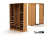Трехдверный шкаф ДСП + зеркало 1604/450д эконом