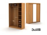 Трехдверный шкаф ДСП + зеркало 1604/600е эконом