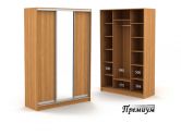 Трехдверный шкаф ДСП + зеркало 1604/600