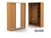 Трехдверный шкаф ДСП + зеркало 1604/600