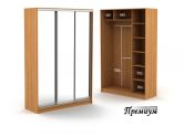 Трехдверный шкаф с зеркалом 1604/600