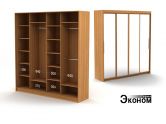 Четырехдверный шкаф с зеркалом 2360/450д эконом