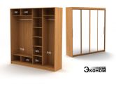 Четырехдверный шкаф с зеркалом 2360/450ж эконом