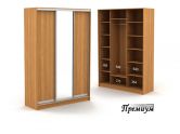 Трехдверный шкаф ДСП + зеркало 1744/600
